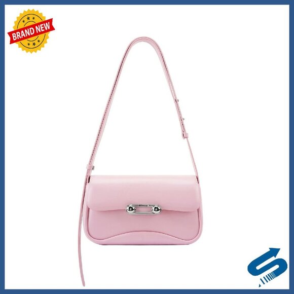 Handbags - Genuine Leather Crossbody Bag Adjustable Strap Compact Size